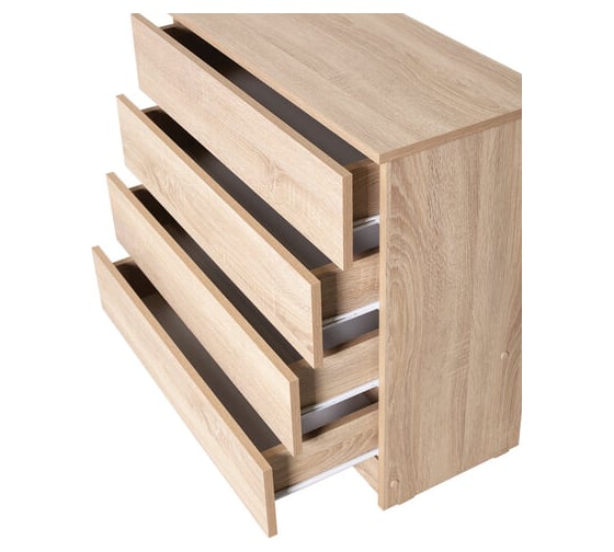 Комод BRABIX scandi cm-001, 750x330x730 мм, 4 ящика, лдсп, дуб сонома 641901