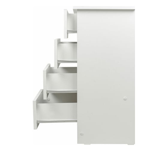 Комод BRABIX scandi cm-001, 750x330x730 мм, 4 ящика, лдсп, белый 941900 641900
