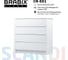 Комод BRABIX scandi cm-001, 750x330x730 мм, 4 ящика, лдсп, белый 941900 641900 2