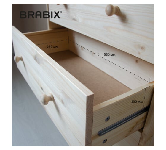 Деревянный комод BRABIX scandi sc-001 сосна, 620x300x700 мм, 3 ящика 641890