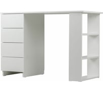 Письменный/компьютерный стол BRABIX scandi cd-016, 1100x500x750 мм, 4 ящика, белый 641891