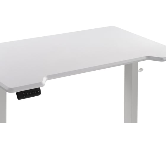 Компьютерный стол Woodville маркос с механизмом подъема 140x80x75 см белая шагрень/белый 554801