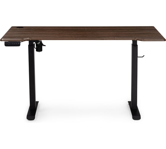 Компьютерный стол Woodville маркос с механизмом подъема 140x80x75 см орех кантри/черный 580788