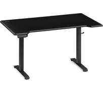 Компьютерный стол Woodville маркос с механизмом подъема 140x80x75 см черная шагрень/черный 580783