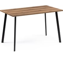 Деревянный стол Woodville тринити лофт 120x80 25 мм дуб делано темный/черный матовый 542659