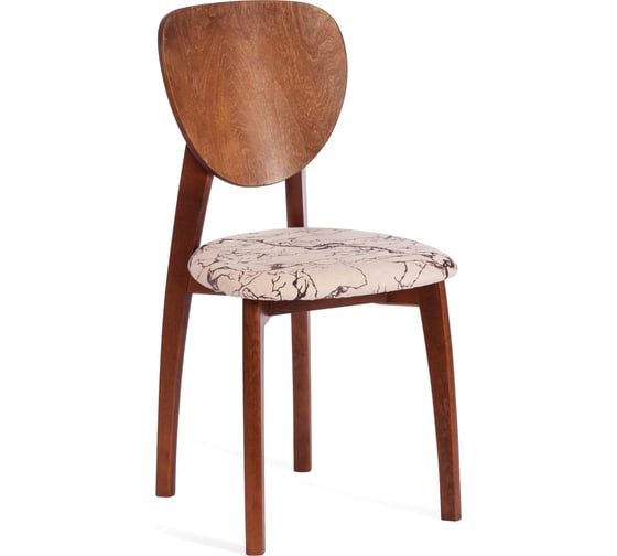 Стул Tetchair diamante мягкое сидение, бук, 42x42x85 см, коричневый, ткань крекс беж 14123 1