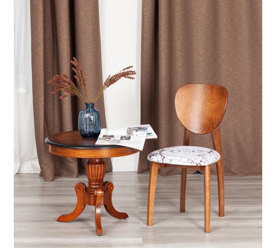Стул Tetchair diamante мягкое сидение, бук, 42x42x85 см, коричневый, ткань крекс милк 14124