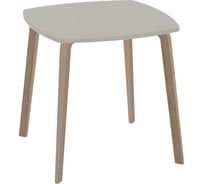 Стол ООО ТДК ЭРА ножки водный лак, столешница белый, 750x750 мм, МДФ 10000096761