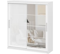 Шкаф Woodville лайн 2 белый текстурный 538141