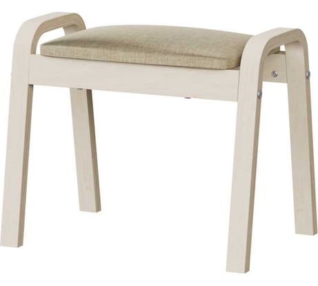 Табурет ООО ТДК Сильвия с мягким сидением, ножки - водный лак, ткань - бежевая 10000095974