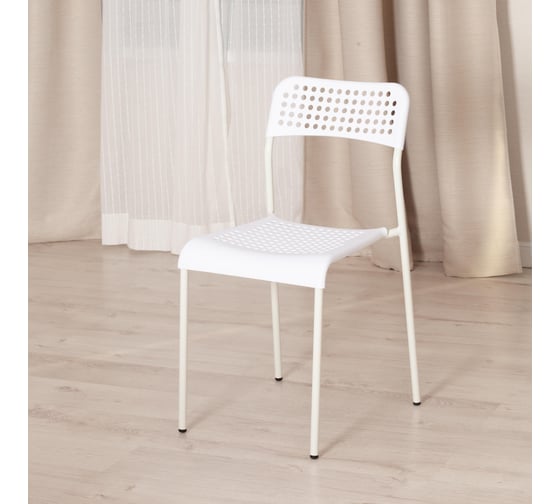 Стул Tetchair adde mod. c-049, 1 шт., металл/пластик, 39x49x78 см, white (белый) 19798