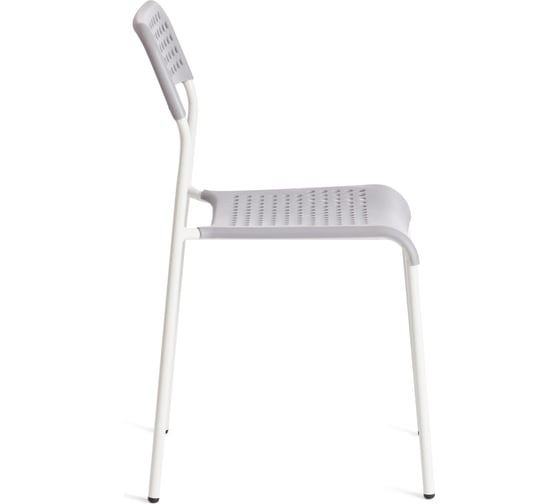 Стул Tetchair adde mod. c-049, 1 шт., металл/пластик, 39x49x78 см, grey (серый), white (белый) 19797