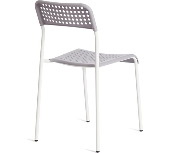 Стул Tetchair adde mod. c-049, 1 шт., металл/пластик, 39x49x78 см, grey (серый), white (белый) 19797