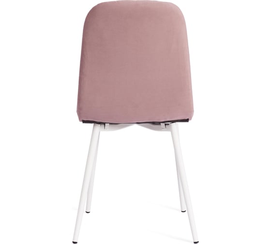 Стул Tetchair arc 1 шт., велюр/металл, 46x52x88 см, пыльно-розовый/белый 19948