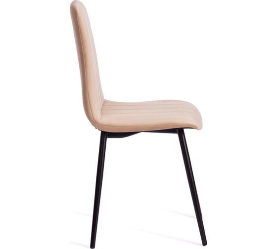 Стул Tetchair arc 1 шт., велюр/металл, 46x52x88 см, бежевый/черный 19947