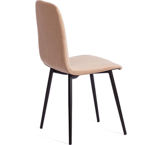 Стул Tetchair arc 1 шт., велюр/металл, 46x52x88 см, бежевый/черный 19947