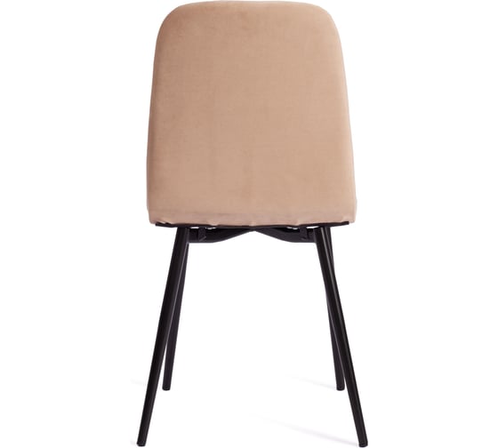 Стул Tetchair arc 1 шт., велюр/металл, 46x52x88 см, бежевый/черный 19947