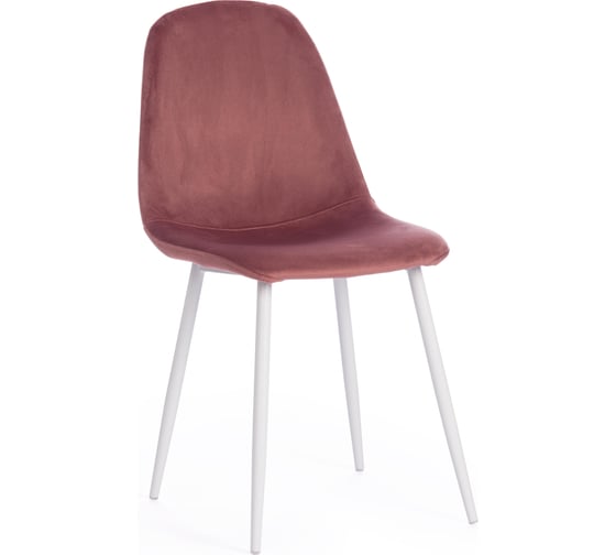 Стул Tetchair breeze (mod. 4724) вельвет/металл, 44x53x87 см, coral hlr44 / белый 19609