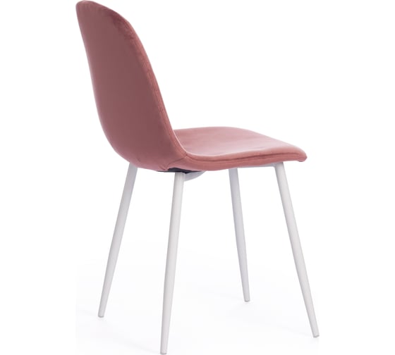 Стул Tetchair breeze (mod. 4724) вельвет/металл, 44x53x87 см, coral hlr44 / белый 19609