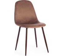 Стул Tetchair breeze (mod. 4724) вельвет/металл, 44x53x87 см, brown hlr11 / орех 19608