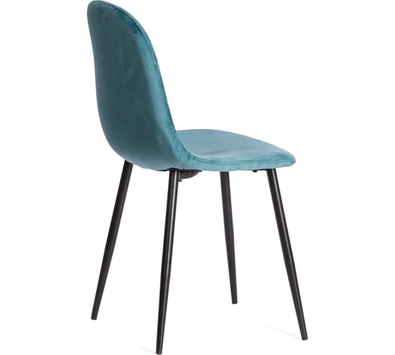 Стул Tetchair breeze (mod. 4724) вельвет/металл, 44x53x87 см, light pale green (тёмно-бирюзовый ) hlr60 / черный 4 шт. 19336