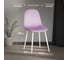 Стул Tetchair breeze (mod. 4724) вельвет/металл, 44x53x87 см, light lavander (светло-лавандовый) hlr26 / белый 4 шт. 19338 9