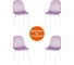 Стул Tetchair breeze (mod. 4724) вельвет/металл, 44x53x87 см, light lavander (светло-лавандовый) hlr26 / белый 4 шт. 19338 1