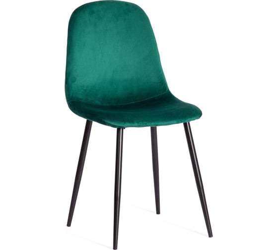 Стул Tetchair breeze (mod. 4724) вельвет/металл, 44x53x87 см, light dark green (изумрудный) hlr56 / черный 4 шт. 19337