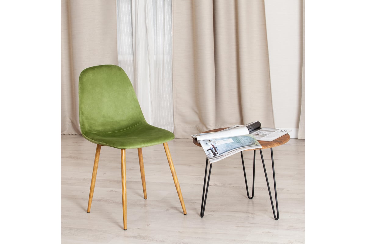 Стул Tetchair breeze (mod. 4724) вельвет/металл, 44x53x87 см, green ...
