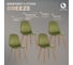 Стул Tetchair breeze (mod. 4724) вельвет/металл, 44x53x87 см, green (зеленый) hlr54 / натуральный 4 шт. 19186 3