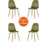 Стул Tetchair breeze (mod. 4724) вельвет/металл, 44x53x87 см, green (зеленый) hlr54 / натуральный 4 шт. 19186 1