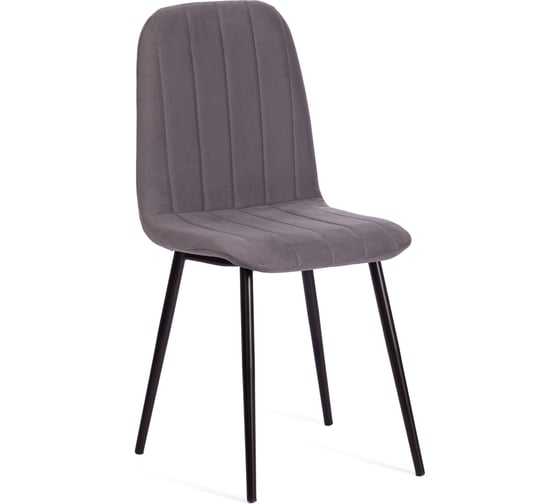 Стул Tetchair arc велюр/металл , 46x52x88 см, темно-серый/черный 19949