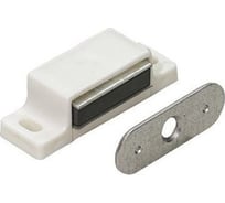 Магнитная защелка Невский Крепеж 2 кгс одинарная с ответной планкой, белый - пакет нк 812594