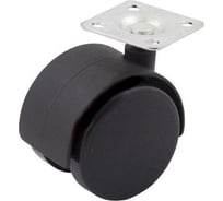 Колесная опора Невский Крепеж диаметр 40 c площадкой ОКП40, черный 812580