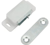 Магнитная защелка Невский Крепеж 2 кгс одинарная с ответной планкой, белый 2 шт пакет нк 822879