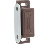 Магнитная защелка Невский Крепеж 2кгс одинарная с ответной планкой, коричневый 4 шт 824742