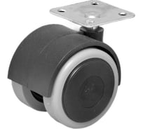 Колесная опора Невский Крепеж диаметр 50 c площадкой м/х ОКП50, черно-серая 812583