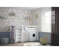 Низкая кровать Мебельград Соня, Вариант 11, с прямой лестницей 61988