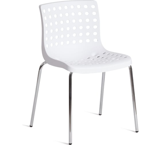 Стул Tetchair skalberg mod. c-084-a металл/пластик, 46x56x79 см, white (белый)/chrome (хром), 1 шт. 19801 1