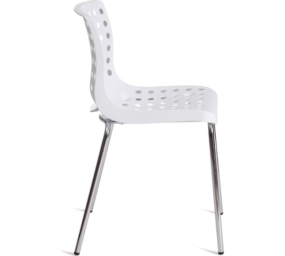 Стул Tetchair skalberg mod. c-084-a металл/пластик, 46x56x79 см, white (белый)/chrome (хром), 1 шт. 19801