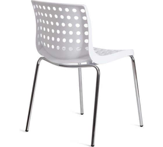 Стул Tetchair skalberg mod. c-084-a металл/пластик, 46x56x79 см, white (белый)/chrome (хром), 1 шт. 19801