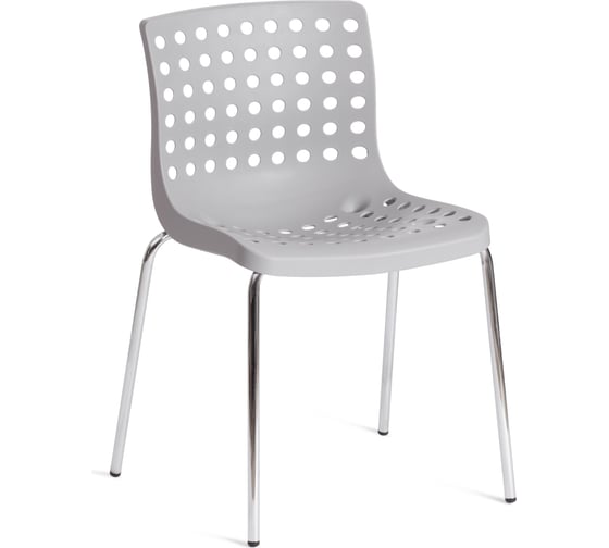 Стул Tetchair skalberg mod. c-084-a, металл/пластик, 46x56x79 см, grey (серый)/chrome (хром), 4 шт. 19259