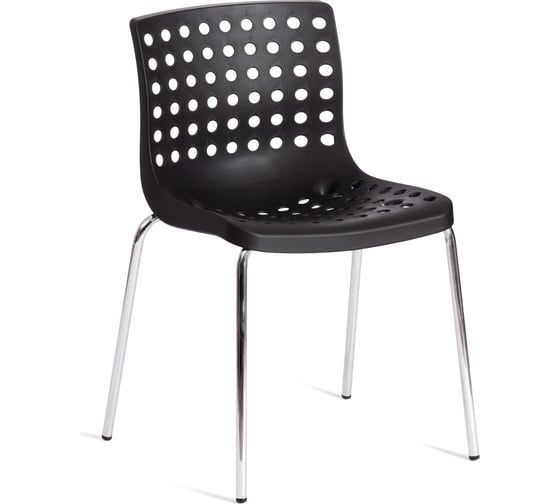 Стул Tetchair skalberg mod. c-084-a, металл/пластик, 46x56x79 см, black (черный)/chrome (хром), 4 шт. 19258