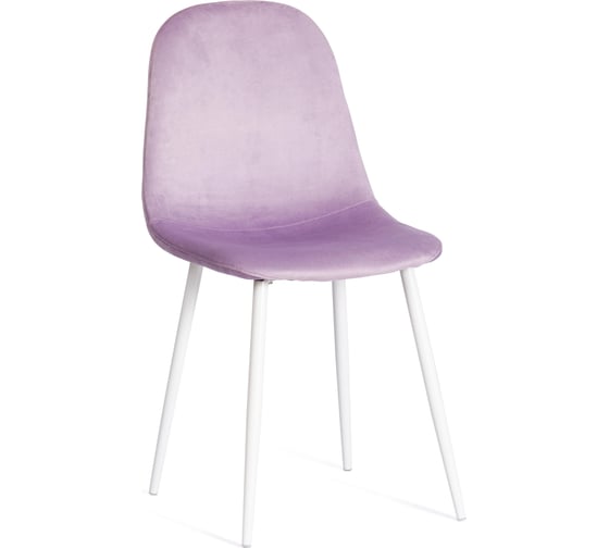Стул Tetchair breeze mod. 4724, вельвет/металл, 44x53x87 см, light lavander (светло-лавандовый) hlr26 / белый, 1 шт. 19613