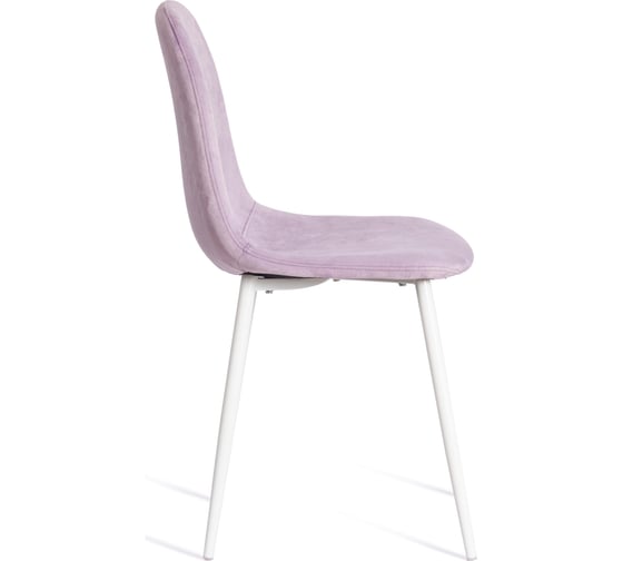 Стул Tetchair breeze mod. 4724, вельвет/металл, 44x53x87 см, light lavander (светло-лавандовый) hlr26 / белый, 1 шт. 19613