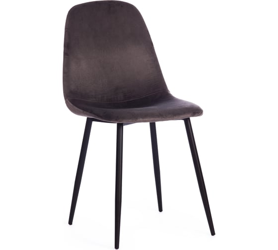 Стул Tetchair breeze mod. 4724, вельвет/металл, 44x53x87 см, light grey (светло-серый) hlr24 / черный, 1 шт. 19612