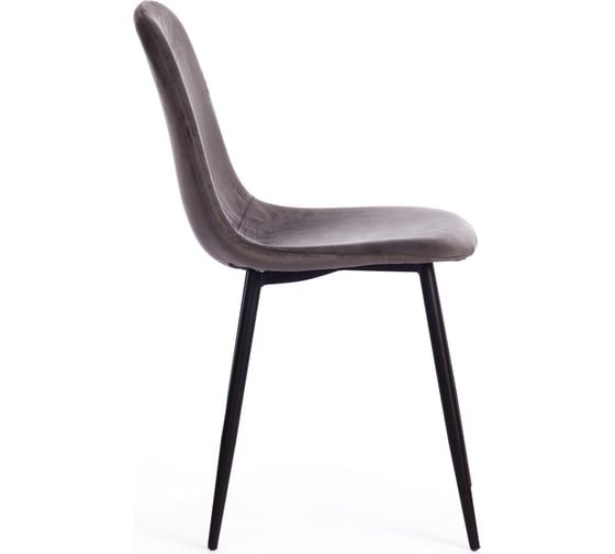 Стул Tetchair breeze mod. 4724, вельвет/металл, 44x53x87 см, light grey (светло-серый) hlr24 / черный, 1 шт. 19612