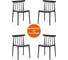 Стул Tetchair ferma mod. 707, пластик, 50x51x76 см, black (черный), 4 шт. 19156 1
