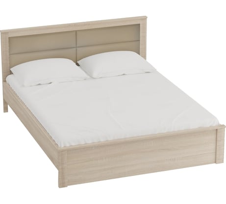 Кровать Мебельград Элана спальня, 1800, с ортопедическим основанием, подъемным механизмом и бельевым ящиком, дуб сонома 63784