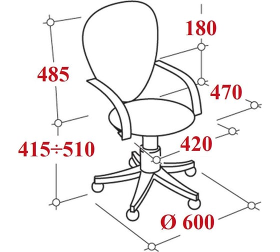 Кресло Easy Chair vt_echair-319 тс ткань черный пластик 1651381